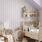 Papr Walls strepen behang voor de babykamer kinderkamer lila smalle streep Straight Up small 