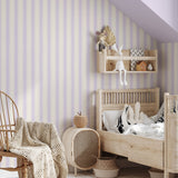 Papr Walls strepen behang voor de babykamer kinderkamer lila smalle streep Straight Up small 