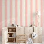 Papr Walls strepen behang voor de babykamer kinderkamer roze brede streep