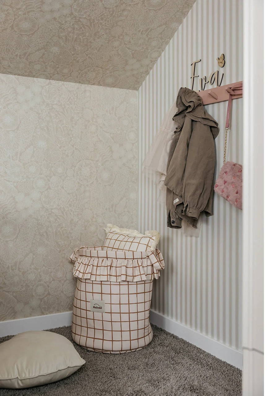 Strepen behang voor de kinderkamer babykamer jongenskamer meisjeskamer neutrale kinderkamer Summer Gray French Beige