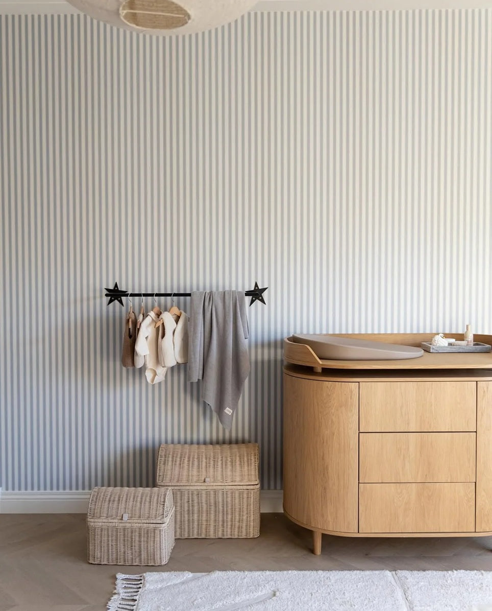 Strepen behang voor de kinderkamer babykamer jongenskamer Summer Gray French Blauw