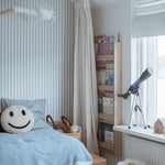 Strepen behang voor de kinderkamer babykamer jongenskamer Summer Gray French Blauw