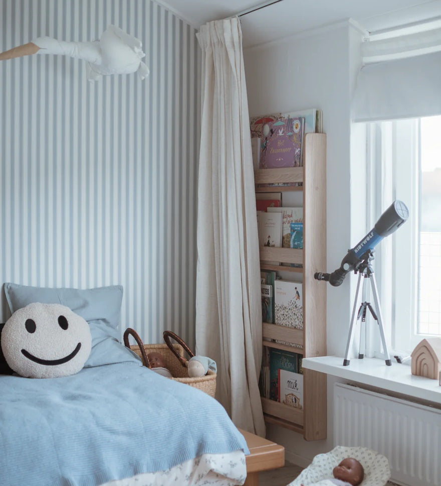 Strepen behang voor de kinderkamer babykamer jongenskamer Summer Gray French Blauw
