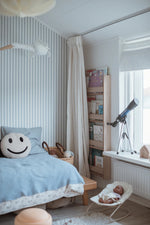 Strepen behang voor de kinderkamer babykamer jongenskamer Summer Gray French Blauw