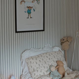 Strepen behang voor de kinderkamer babykamer jongenskamer Summer Gray French Blauw