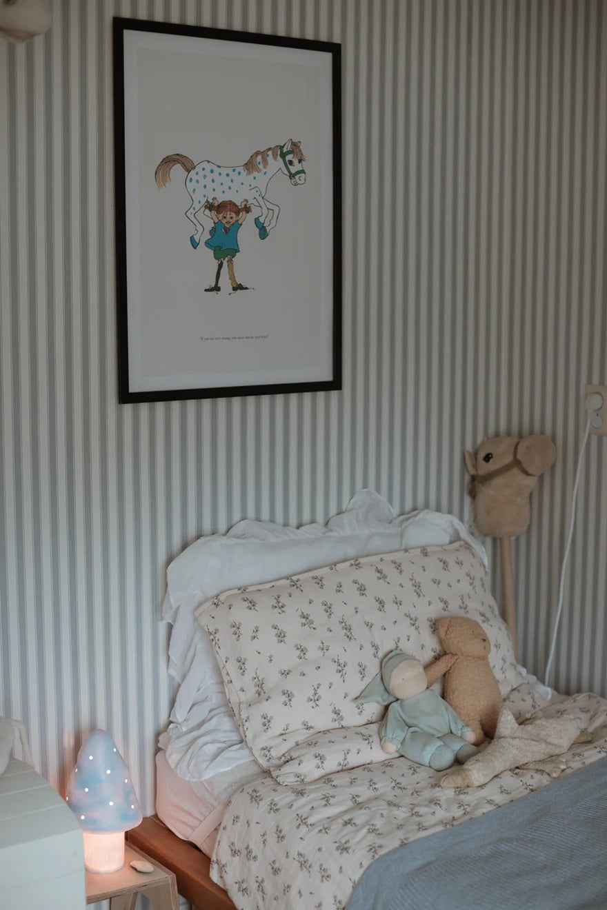 Strepen behang voor de kinderkamer babykamer jongenskamer Summer Gray French Blauw