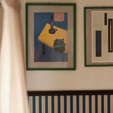 Summer Gray Niton gestreept behang voor de kinderkamer jongenskamer babykamer blauw