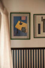 Summer Gray Niton gestreept behang voor de kinderkamer jongenskamer babykamer blauw