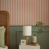 Summer Gray Stripes Wallpaper Niton - Blush