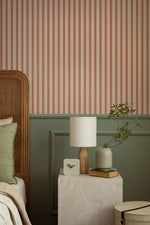 Summer Gray Strepen Behang Niton - Blush