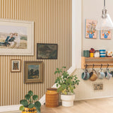 Summer Gray Niton gestreept behang voor de kinderkamer neutrale kinderkamer meisjeskamer jongenskamer babykamer marigold warm geel
