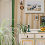 Summer Gray Niton gestreept behang voor de kinderkamer neutrale kinderkamer meisjeskamer jongenskamer babykamer marigold warm geel