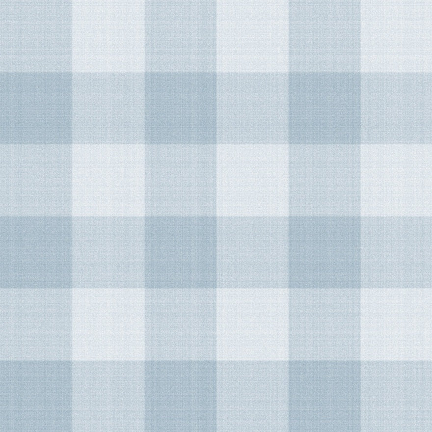 Geruit behang voor de kinderkamer en babykamer linnen look Summer Gray Linen blauw