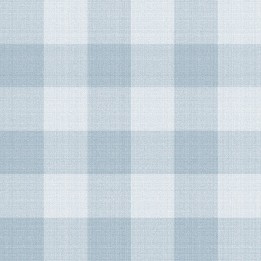 Geruit behang voor de kinderkamer en babykamer linnen look Summer Gray Linen blauw