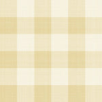 Geruit behang voor de kinderkamer en babykamer linnen look Summer Gray Linen geel