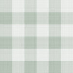 Geruit behang voor de kinderkamer en babykamer linnen look Summer Gray Linen groen