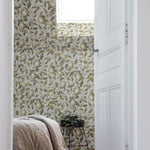 Summer Gray Lemon Trees seagrass Green Citroenen behang voor de kinderkamer groen  beige