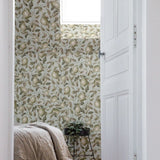 Summer Gray Lemon Trees seagrass Green Citroenen behang voor de kinderkamer groen  beige