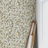 Summer Gray Lemon Trees seagrass Green Citroenen behang voor de kinderkamer groen  beige