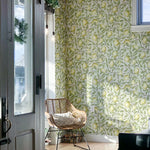 Summer Gray Lemon Trees Tea Green Citroenen behang voor de kinderkamer groen  beige