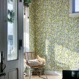 Summer Gray Lemon Trees Tea Green Citroenen behang voor de kinderkamer groen  beige