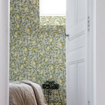Summer Gray Lemon Trees Tea Green Citroenen behang voor de kinderkamer groen  beige