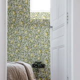 Summer Gray Lemon Trees Tea Green Citroenen behang voor de kinderkamer groen  beige
