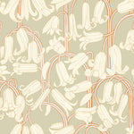 Summer Gray Bluebells green behang voor de meisjeskamer en babykamer lichtgroen