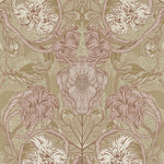 Summer Gray bloemen behang voor de meisjeskamer en babkamer roze en bruin Cecilia Blush