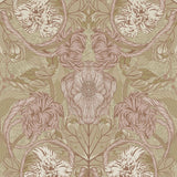 Summer Gray bloemen behang voor de meisjeskamer en babkamer roze en bruin Cecilia Blush