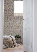 Summer Gray citrus behang voor de kinderkamer blauw