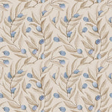 Summer Gray citrus behang voor de kinderkamer blauw