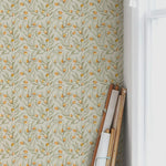 Summer gray citrus behang geel met lichtgroen voor de kinderkamer