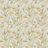 Summer gray citrus behang geel met lichtgroen voor de kinderkamer