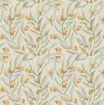 Summer gray citrus behang geel met lichtgroen voor de kinderkamer