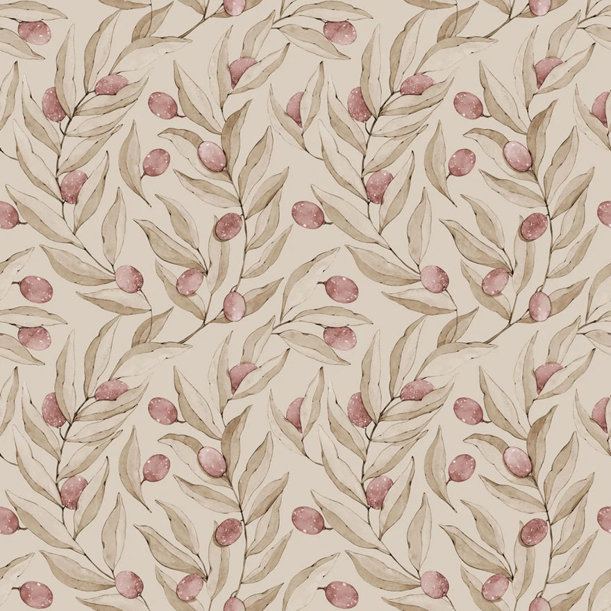Summer Gray citrus behang voor de kinderkamer ruby rood