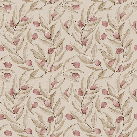Summer Gray citrus behang voor de kinderkamer ruby rood