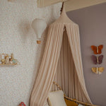 Summer Gray behang bladeren voor de meisjeskamer climbing rose blue blauw