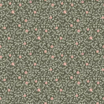 Summer Gray behang bladeren voor de meisjeskamer climbing rose green donkergroen groen