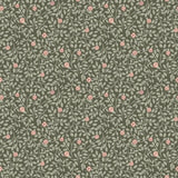Summer Gray behang bladeren voor de meisjeskamer climbing rose green donkergroen groen