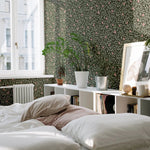 Summer Gray behang bladeren voor de meisjeskamer climbing rose green donkergroen groen