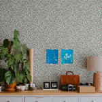 Summer Gray behang bladeren voor de meisjeskamer climbing rose light green lichtgroen