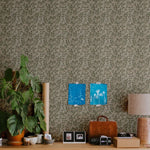 Summer Gray Dagma behang voor de kinderkamer bladeren groen babykamer