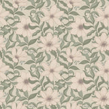 Summer Gray Fredrik Spring bloemenbehang voor de kinderkamer en babykamer in beige groen en offwhite kleuren.