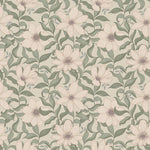 Summer Gray Fredrik Spring bloemenbehang voor de kinderkamer en babykamer in beige groen en offwhite kleuren.