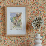 Summer Gray Freja Confetti bloemen behang voor de kinderkamer beige met gekleurde bloemetjes 