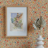 Summer Gray Freja Confetti bloemen behang voor de kinderkamer beige met gekleurde bloemetjes 