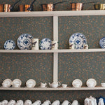 Summer Gray Freja Sky bloemen behang voor de kinderkamer blauw met roze bloemetjes 