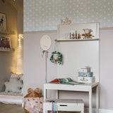 Summer Gray bloemen behang voor de kinderkamer meisjeskamer babykamer apricot  Kicki abrikoos