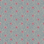 Summer Gray bloemen behang voor de kinderkamer blauw met roze Kicki petal pink
